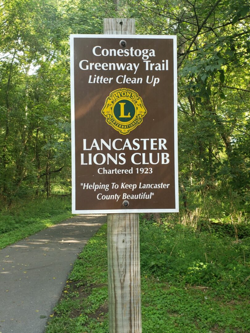 Zoom in view of the conestoga green way trial poster