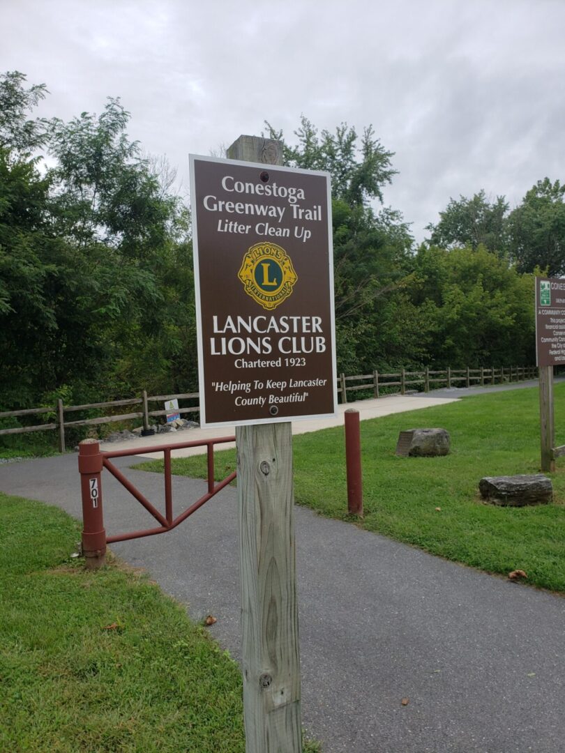 Lancaster lions club conestoga greenway trial poster