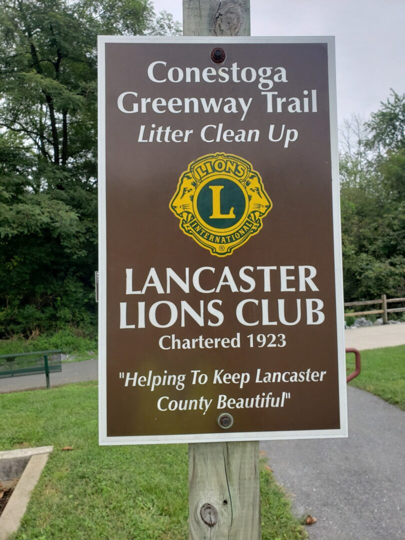 Conestoga green way trail litter clean up banner
