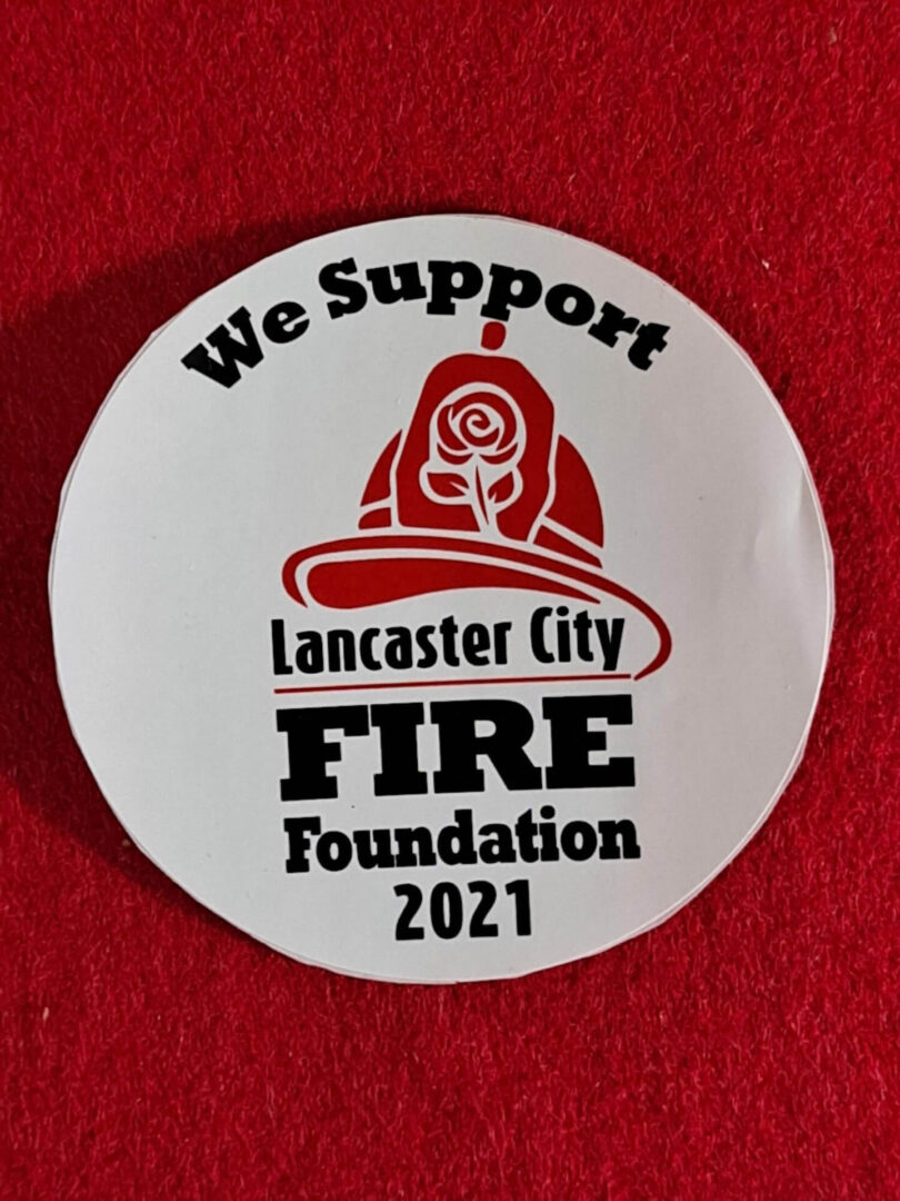 We Support Lancaster City Fire Foundation Badge